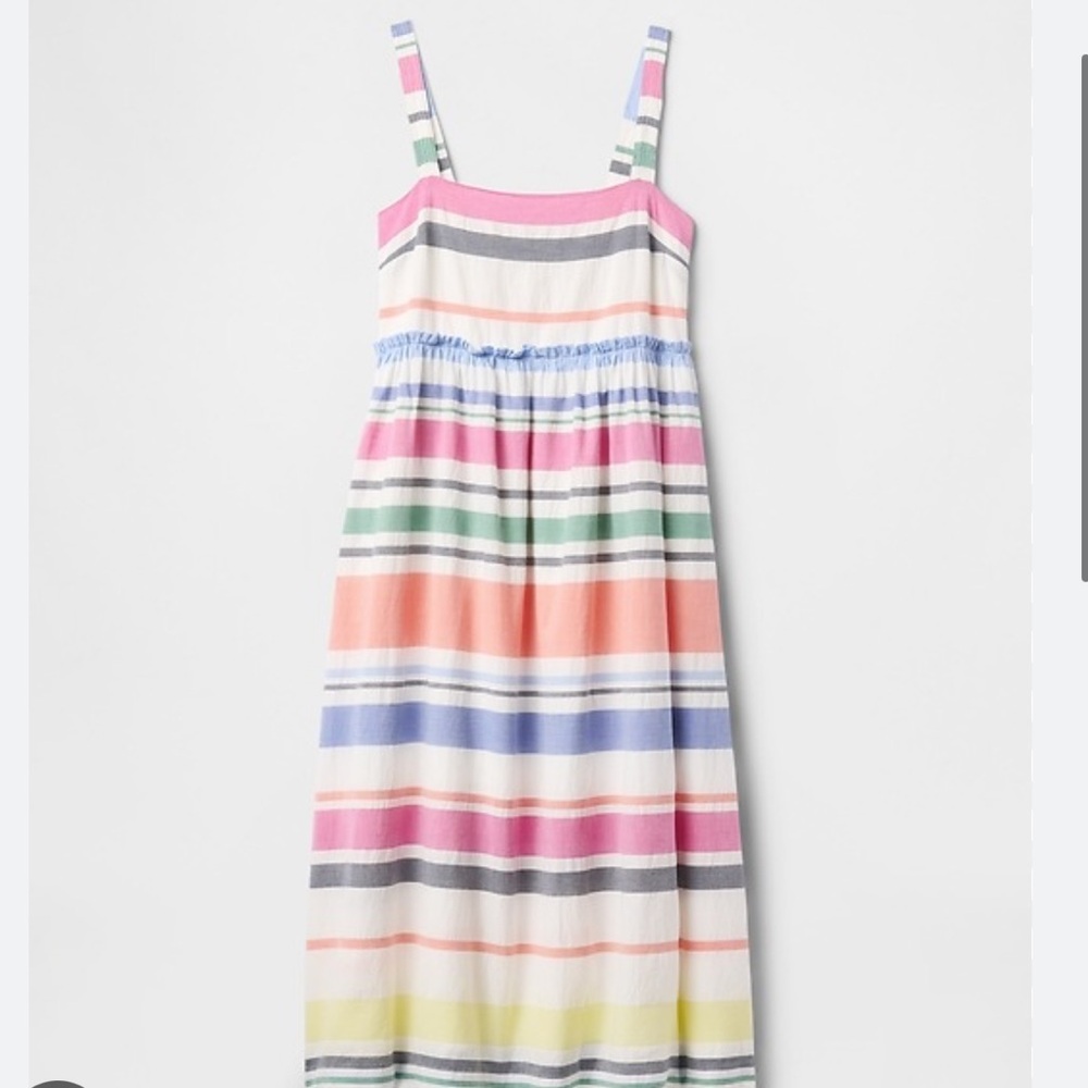 NWT Gap Striped Cotton Maxi Dress